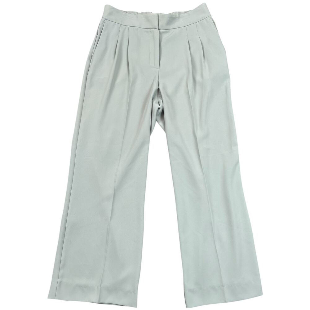 House of Harlow 1960 Dress Pants Size 4 Sage Green High Waist Pleated Cropped